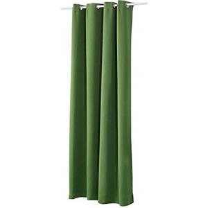 WOLTU Tenda Oscurante Opaca Termica Isolante per Finestre Soggiorno Tenda da Sole con Occhielli in Metallo Inossidabile per Camera da Letto 1 Pannello Verde 135x225cm