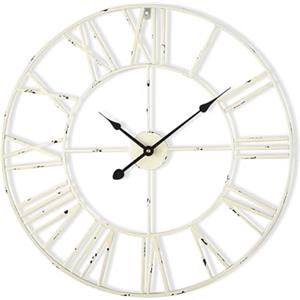Antic by Casa Chic Casa Chic Orologio da Parete Silenzioso e Facile da Montare, Orologio da Parete Grande per Cucina in Metallo al Quarzo, Design Vintage per Interno/Esterno, Orologio da Muro per Casa e Ufficio 60 cm