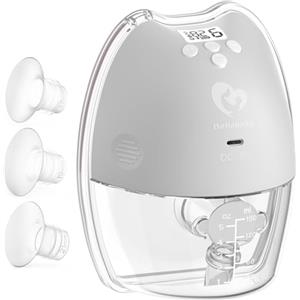 Bellababy Tiralatte Elettrico Indossabile, Silenzioso e Indolore, 4 Modalità e 9 Livelli di Aspirazione, Meno Parti da Pulire, Facile da Montare/Smontare, Ricaricabile Velocemente, Breast Pump, 1pc