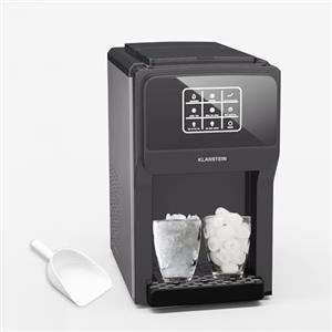 Klarstein ArcticBlend 3in1 - Macchina del Ghiaccio, 20 kg/24h, Ghiaccio Cavo e Tritato, Erogatore d'Acqua, Serbatoio da 6L, Acciaio Inox, Macchina del Ghiaccio per la Casa, Ice Maker, Grigio scuro