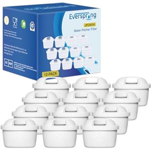 EVERSPRING Filtro per bollitore Compatibile Con Brita Maxtra+, Maxtra Plus, Mavea, Anna Duomax, 12 pezzi