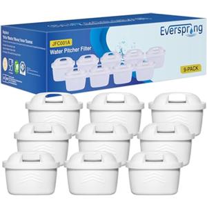 EVERSPRING Filtro per bollitore Compatibile Con Brita Maxtra+, Maxtra Plus, Mavea, Anna Duomax, 9 pezzi