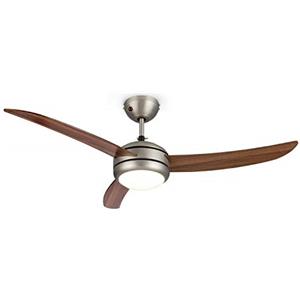 KLARSTEIN El Paso - Ventilatore da Soffitto, 2in1: Ventilatore e Lampadario, Diametro: 52