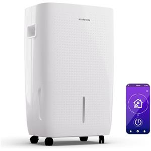 Klarstein Deumidificatore Smart, Deumidificatore Casa per Muffa e Umidità Silenzioso, Deumidificatore Purificatore Aria IOT, Deumidificatore Elettrico per Camera da Letto 60L per Stanze da 65 m²