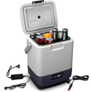 KLARSTEIN SwiftFrost 12L, Mini Frigo con Compressore Potente, Isolamento Efficiente e Ampio Pannello LCD - Ideale per Campeggio, Auto, Ufficio, Frigorifero Piccolo