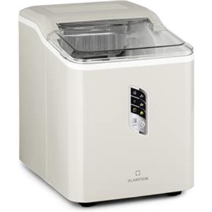 Klarstein Macchina Ghiaccio 1.5L, Macchina del Ghiaccio Professionale, Fabbricatore Ghiaccio Secco fino a 12kg, Cubetti di Grandi e Piccole Dimensioni, Macchina Ghiaccio Casa Autopulente, Ice Maker