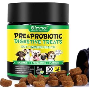 Bieyoc Probiotici per Cani, Probiotici per Cani da Masticare per Il Sistema Immunitario, Enzimi Digestivi, Probiotici Cane Prurito per Cani di Tutte Le Razze e Taglie, 30 Pezzi