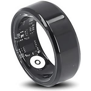 Cuifati Anello di Salute Intelligente, Anello Fitness Tracker Ultraleggero Impermeabile IP68, Monitor Sportivo Ricaricabile Contapassi Monitoraggio del Sonno (BLACK)