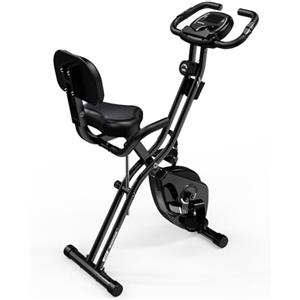 GEARSTONE Cyclette,Bicicletta magnetica pieghevole,Bicicletta da fitness,Trainer indoor pieghevole per allenamento cardio a casa,Sensore del polso,Supporto per telefono