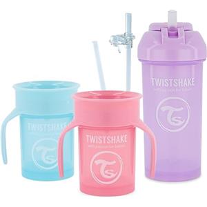 Twistshake Drinking Trainer Set di Bicchiere Salvagoccia Ragazza