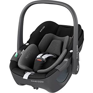 Maxi-Cosi Pebble 360 i-Size, Seggiolino auto neonato 0-15 mesi (40-83 cm), Seggiolino girevole 360°, ClimaFlow, Cinture Easy-in, Protezione dagli impatti laterali G-CELL, Essential Black