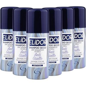 Elidor | Shampoo Secco Anti Giallo, Ravviva Colore, Volume & Lucentezza Senza Acqua da 100ml, Confezione da 6 Pezzi