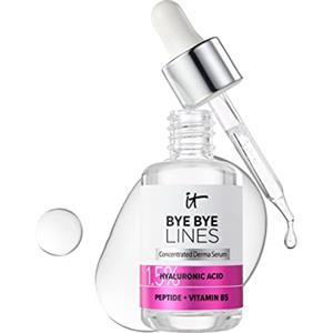 iT COSMETICS, Siero Levigante, Per Tutti i Tipi di Pelle, Minimizza e Rimpolpa le Rughe, Formula con Acido Ialuronico, Peptidi e Vitamina B5, Bye Bye Lines, 30ml