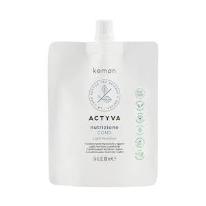 Kemon - Actyva Nutrizione Cond, Balsamo Trattamento Nutriente per Lunghezze e Capelli Secchi, con Avena e Olio di Oliva, Effetto Districante - Travel Size 100 ml