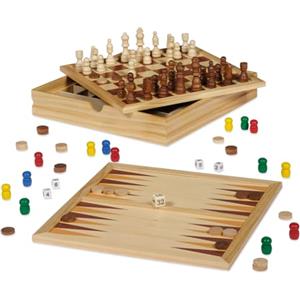 Dal Negro TRADIZIONALE_BOARD Top Games 30 Dama/Scacchi Tria Gioco Da Tavolo Giocattolo 872, Multicolore, 822028