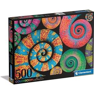 Clementoni Colorboom Collection-Curly Tails-500 Pezzi Gradient, Puzzle Colori, Orizzontale, Divertimento Per Adulti, Made In Italy, Multicolore, 35519