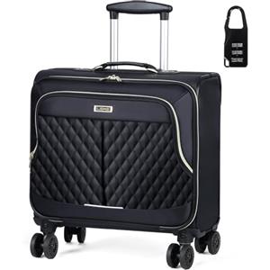 Lekespring Borsa Trolley Porta PC con lucchetto TSA, Trolley Cartella con 4 Ruote per Laptop Fino a 15,6