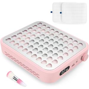 Madenia Aspiratore Ricaricabile per Unghie, 56W Aspiratore Senza Fili di Polvere per Unghie con 2 Filtri e 1 Spazzola, Professionale Collettore di Polveri per Unghie Gel Acrilico, Rosa (Rosa)