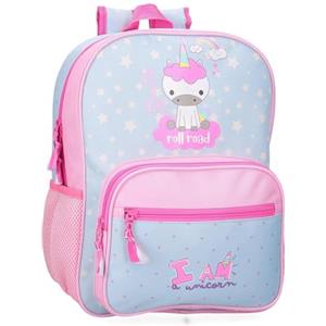 Roll Road I Am a Unicorn Zaino Scuola Adattabile a Carrello Blu 30 x 38 x 12 cm Poliestere 13,68 L, blu, Zaino scuola adattabile a carrello