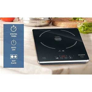 Severin FORNELLO ELETTRICO INDUZIONE 1 PIASTRA 2000 WATT TIMER NERO SEVERIN KP 1071