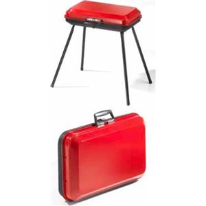 OMPAGRILL BARBECUE A VALIGETTA 28-46 IN ACCIAIO CON COPERCHIO 40099