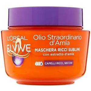 L'Oréal Paris Elvive Olio Straordinario Maschera Ricci Sublimi 300 ml - Nutrizione Assoluta per Capelli Ricci e Secchi