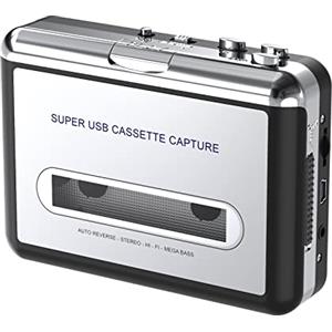 DIGITNOW! - Lettore di audiocassette Portatile, converte Le Cassette in MP3/CD Tramite USB