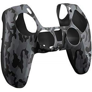 Trust Gaming GXT 748 Cover Controller PS5, Custodia Cover Antiscivolo per DualSense Controller, Silicone Gomma Protettiva Case Accessori PS5, Skin Joystick PlayStation 5 - Nero Mimetico