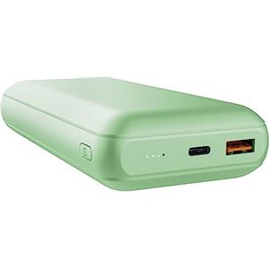 Trust Redoh Power Bank 20000mAh 20W Alta Velocità, PD 18W USB-C, QC 3.0 USB, 50% Plastica Riciclata, Cavo Incluso, Caricatore Portatile iPhone, iPad, Samsung, Xiaomi, Huawei, Tablet - Verde