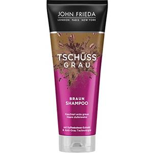 John Frieda Braun Shampoo - Goodbye Grey - cela gradualmente i primi capelli grigi - con estratto di chicco di caffè 250 ml