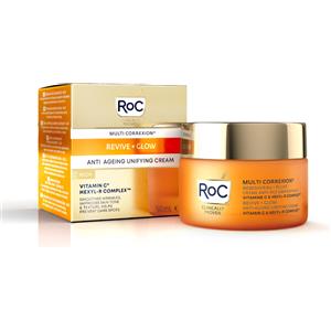 RoC Multi Correxion® Revive Glow Crema Viso Uniformante 50ml - Trattamento Anti-Età Idratante e Rigenerante con Vitamina C