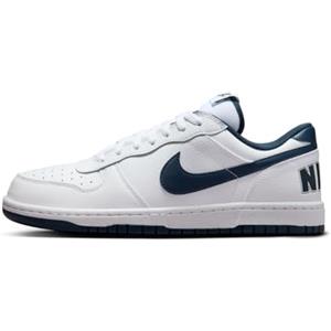 NIKE Big Low, Scarpe da Basket Uomo, White/Midnight Navy, 42.5 EU