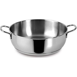 Lagostina Every Casseruola Semifonda Ø 24 cm in Acciaio Inox 18/10 con Fondo Lagoseal Plus, Esterno Satinato e Ampie Manicature, Adatta a Tutte le Fonti di Calore, Inclusa Induzione