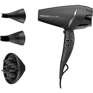 Remington Asciugacapelli Professionale 2200W -Tecnologia SupercarePro, Calore adatto per la salute dei capelli - con Ioni, 3 accessori per lo styling-funzionamento laterale potente, AC7250