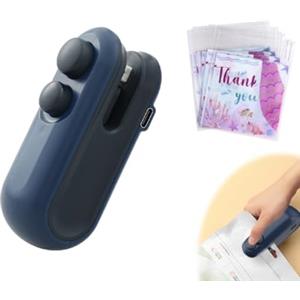 Anlising Mini Sigillatore per Sacchetti, 2 in 1 Sigillatore Termico, con 100 Sacchetti di Plastica, Ricaricabile Sigillatore,Sigillatrice a Caldo Portatile,Sigilla Sacchetti,per Stoccaggio di Alimenti