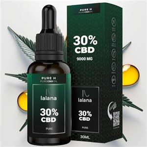 LALANA OIL ® Olio di CBD - PURE H Olio di canapa con il 30% | 30 ml | 9000mg| Formula migliorata - Biologico, limonene e piperina | 0% THC