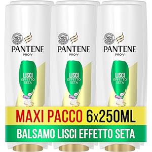 Pantene Balsamo Pro-V, Lisci Effetto Seta, Balsamo Lisciante, Balsamo per Capelli, Balsamo per Capelli Crespi e Opachi, Maxi Formato da 6 x 250 ml