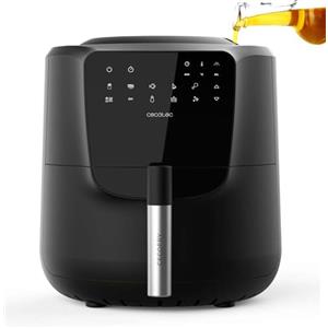 Cecotec Friggitrice ad aria senza olio da 5,5 litri con spray Air Fryer Cecofry Rain M. 1550 W, spray automatico e manuale, pannello di controllo tattile, termostato regolabile, autopulizia, 8 menu