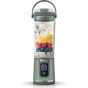 Ninja Blast BC151UKEM - Frullatore portatile, 530 ml, coperchio a tenuta stagna e beccuccio, potente mini frullatore senza fili, ricaricabile, portatile, frullati proteici, miscela ghiaccio e frutta