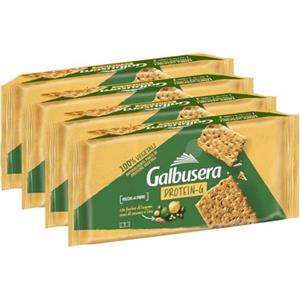 CAIYA 4X Galbusera Protein-G Cracker con Farine di Legumi, Semi di Sesamo e Lino 280g