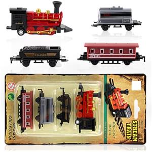 QYEHF Trenino Giocattolo di Natale, Locomotiva a Vapore,Mini giocattolo modello treno a vapore,Set Regalo Giocattolo per Decorazione Giocattolo Modello Treno per Ragazzi e Ragazze