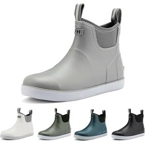 zaxunai Stivali Pioggia Gomma Uomo, Stivaletti Antinfortunistica Uomo, Stivali Da Pesca, Antiscivolo Comode Shorty Boots Scarpe Da Giardino