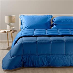 Caleffi 45173 Cotone Bicolor Trapunta per Singolo Letto, Blu (9124)