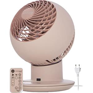 Iris Ohyama Woozoo, 30m², Ventilatore da Tavolo, Ufficio Fan, Rosa, Telecomando, Silenzioso, Oscillazione, Per Camera, Soggiorno, Cucina, Circolatore d'Aria, Raffreddamento, Potente, PCF-SC15T