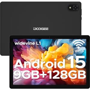 DOOGEE U10 Tablet Android 15 (2025), 9GB RAM + 128GB ROM Tablet 10 Pollici, Quad-Core Tablet in Offerta Bluetooth 5.0 | WiFi 6 | 5060mAh | 1280 * 800 | 8MP+5MP Tablet, TÜV Luce Blu Bassa - Nero