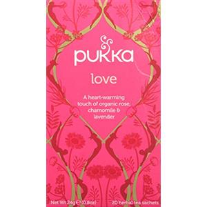 Pukka Herbs | Love | Tisana alla Rosa Bio, Camomilla e Lavanda | 20 filtri