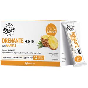 Marco Viti Drenante Forte Ananas - Integratore Drenante e Antiossidante, 28 Stick Senza Zuccheri