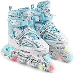 Apollo Super blades X Pro | Pattini in linea regolabili fino a 4 misure per bambini | Rotelle LED | Misura S, M, L | Pattini per Bambina e Bambino | Comodi e robusti pattini a rotelle