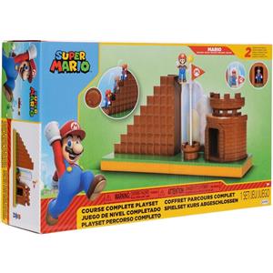 JAKKS Pacific Set da Gioco Super Mario con Mini Personaggio Mario, Scale Interattive e Castello