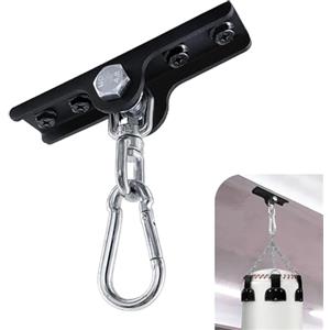 VANROUG Gancio per sacco pesante - Staffa di montaggio per sacco da boxe, rotazione a 360°, gancio da parete a soffitto per boxe, Muay Thai, yoga aereo, altalena e amaca